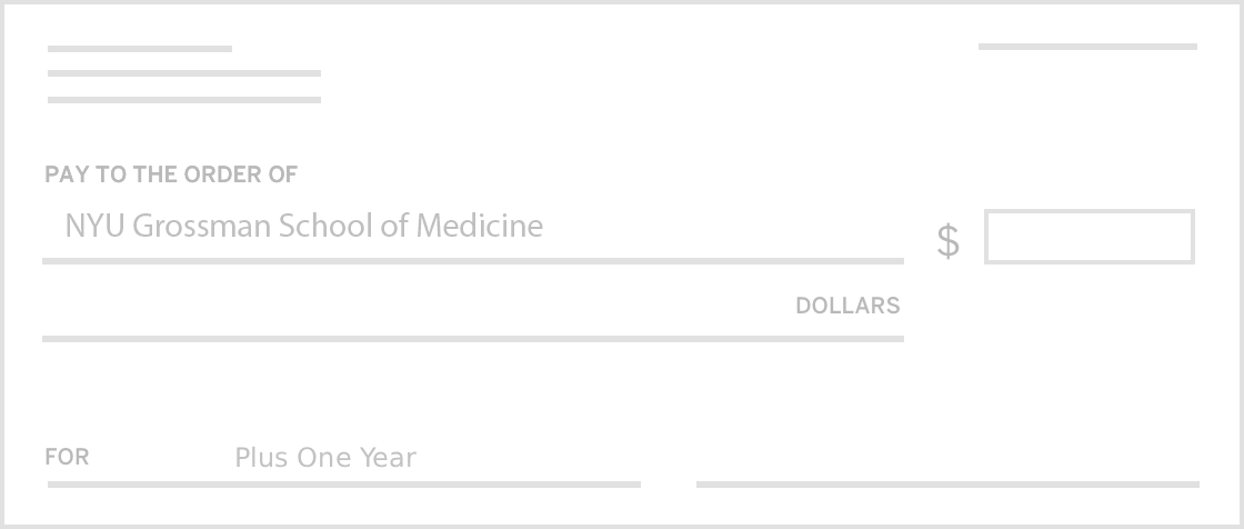 Pay by check - Plus One Year